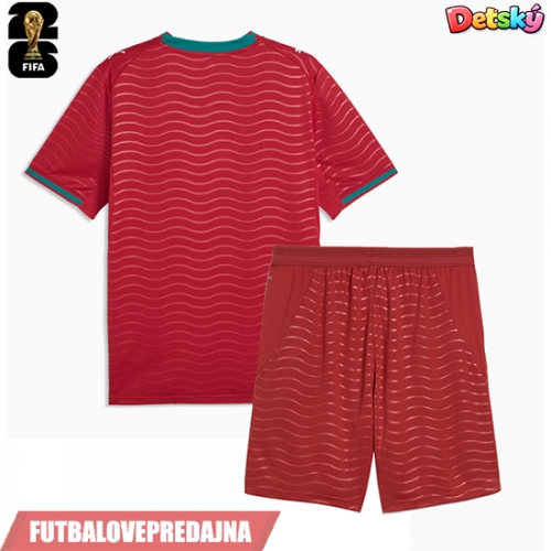 Lacne Dětský Futbalové dres Portugalsko MS 2026 Krátky Rukáv - Domáci (+ trenírky)